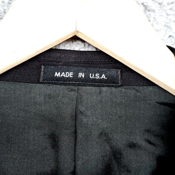 Vintage Joseph Abboud Double Breasted Blazer Jacket Mens 46L Wool Blue - Picture 7 of 16